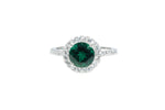 Load image into Gallery viewer, Emerald Studded 925 Sterling Silver Ring
