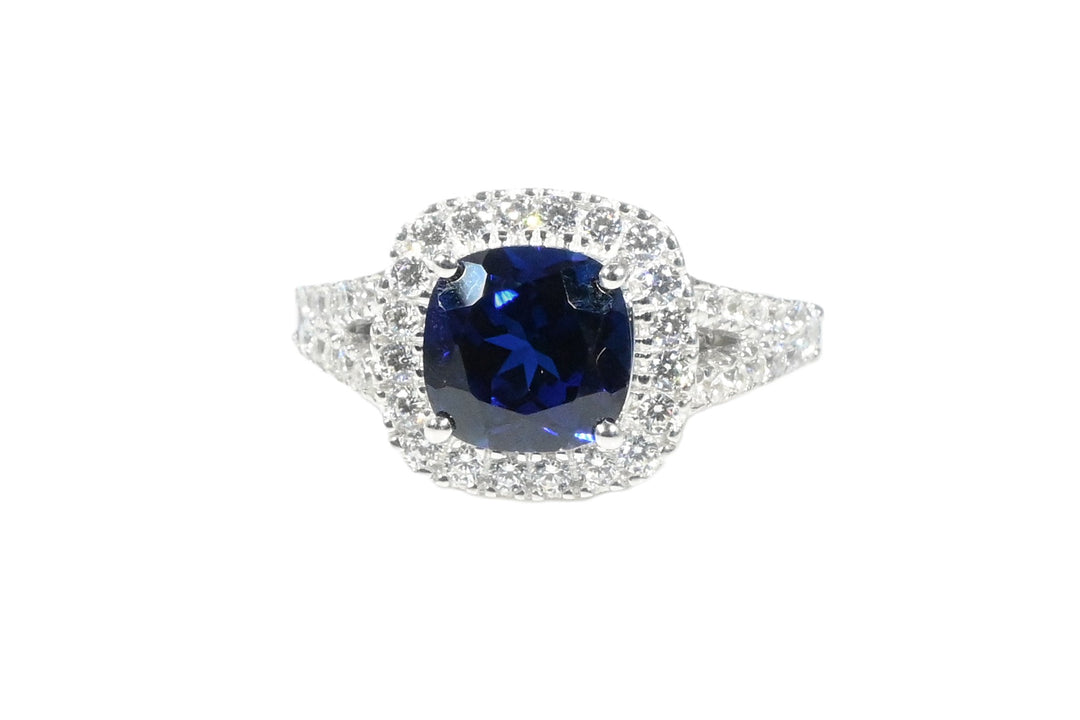 SAPPHIRE STUDDED 925 STERLING SILVER RING