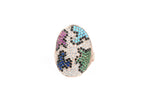 Load image into Gallery viewer, SILVER STATEMENT RING - MULTICOLOUR LEOPARD PRINT
