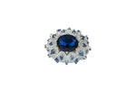 Load image into Gallery viewer, SAPPHIRE STUDDED 925 STERLING SILVER RING
