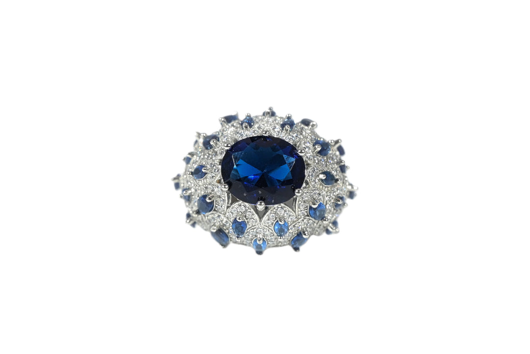 SAPPHIRE STUDDED 925 STERLING SILVER RING