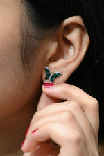 Load image into Gallery viewer, Butterfly Stud Earrings made of 18 Carat Gold
