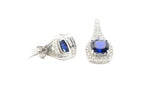 Load image into Gallery viewer, SAPPHIRE STUDDED 925 STERLING SILVER EARRINGS
