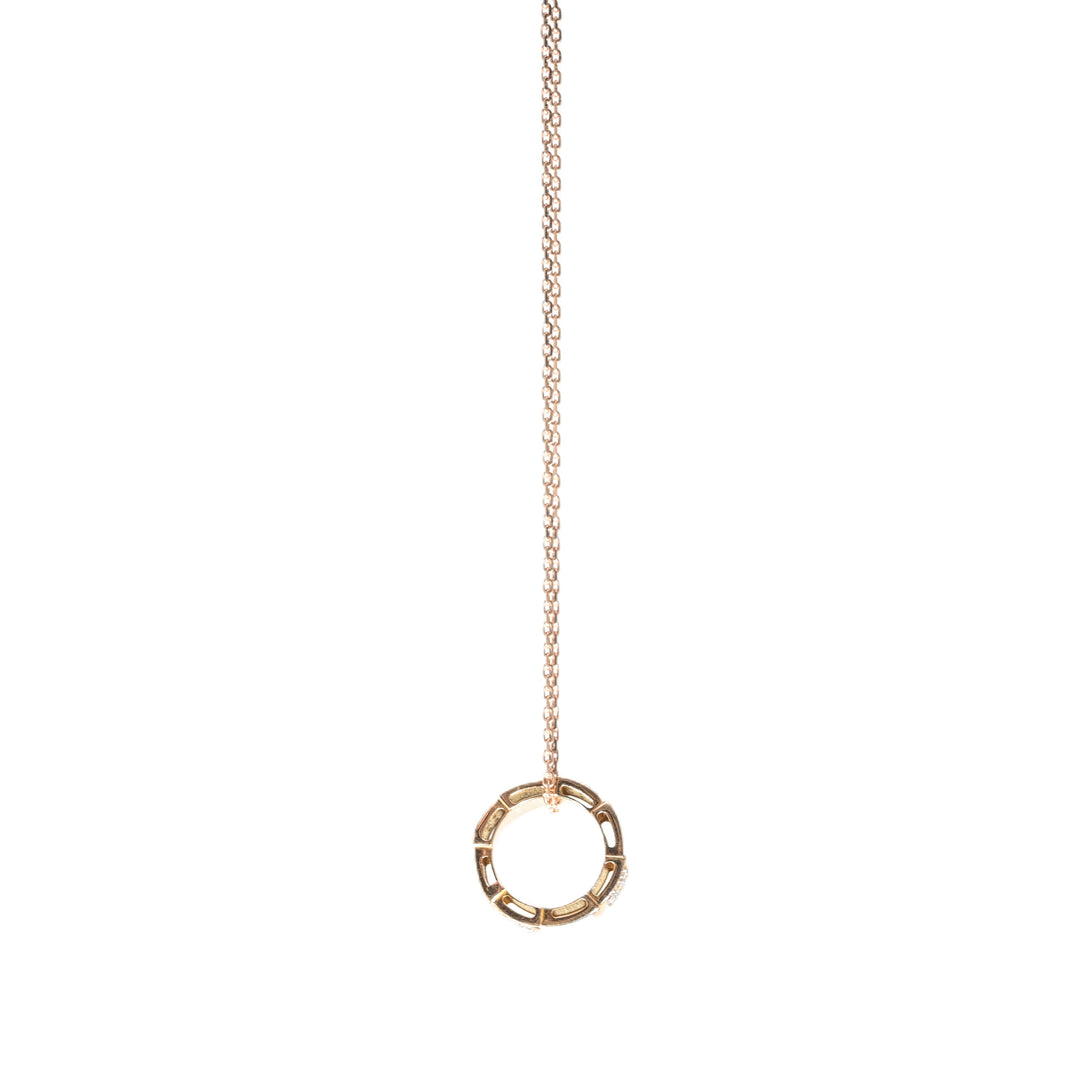 Bulgari Inspired Timeless Elegance Necklace - 18 Carat Gold and CZ