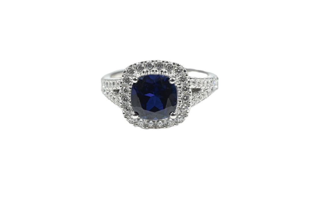 SAPPHIRE STUDDED 925 STERLING SILVER RING