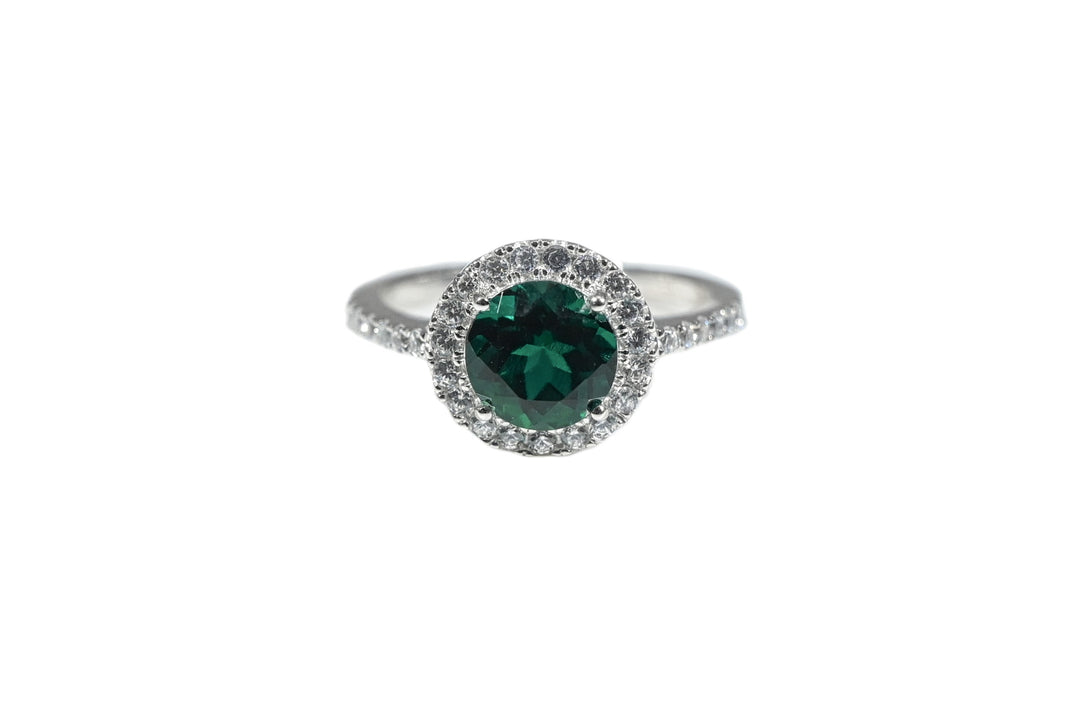 Emerald Studded 925 Sterling Silver Ring