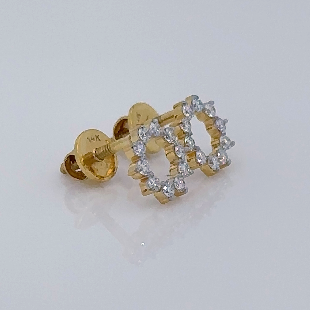 Earrings - 14 Carat Gold - IGI Certified 0.35 Carat Lab Grown Diamonds- VVS E Colour