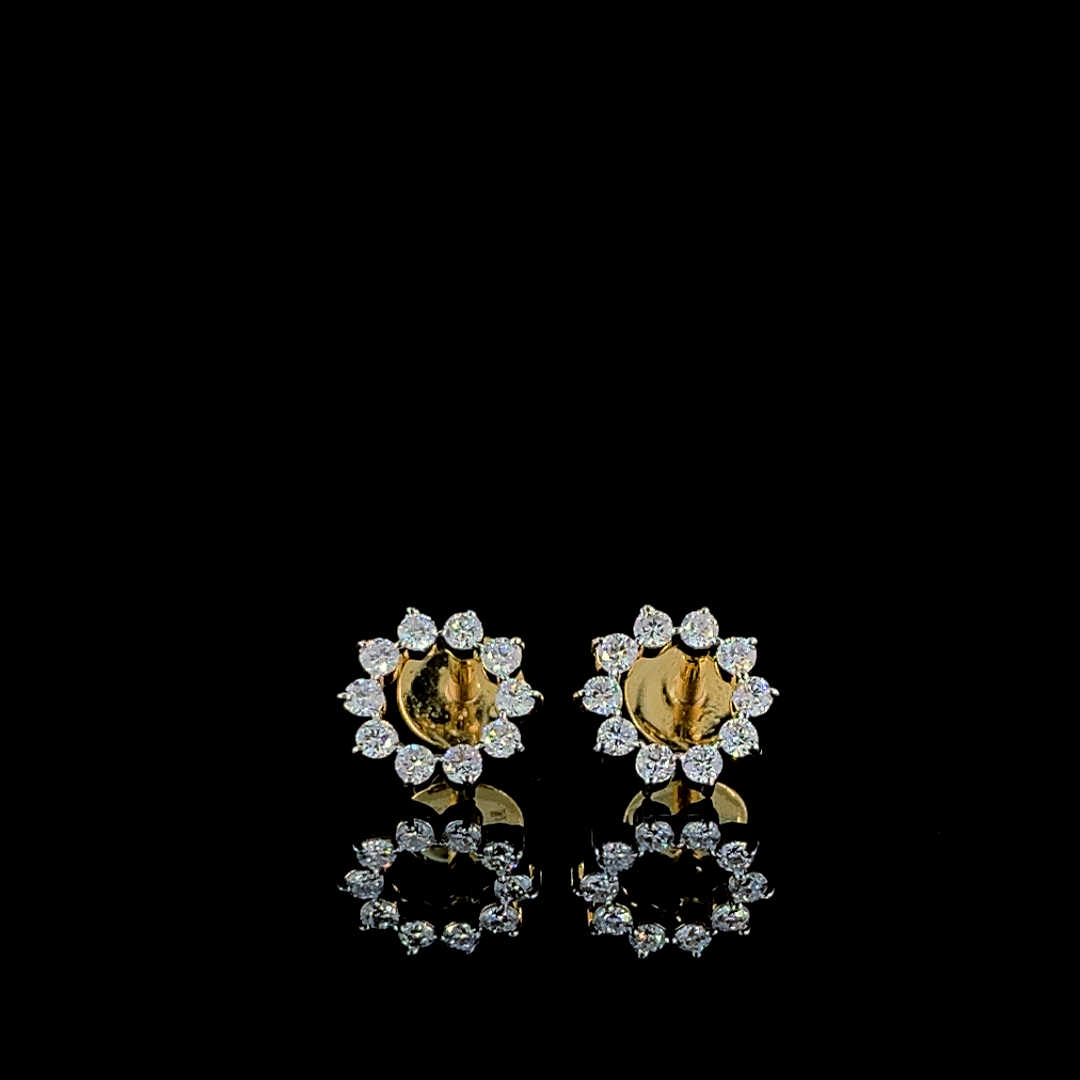 Earrings - 14 Carat Gold - IGI Certified 0.35 Carat Lab Grown Diamonds- VVS E Colour