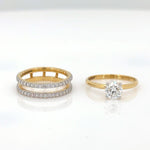 Load image into Gallery viewer, &#39;14 Carat Gold - IGI Certified 1.72 Carat Lab Grown Solitaires - Double Band Engagement Ring
