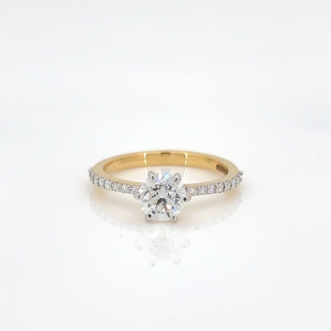 '14 Carat Gold - IGI Certified 1.41 Carat Lab Grown Diamond - Engagement Ring