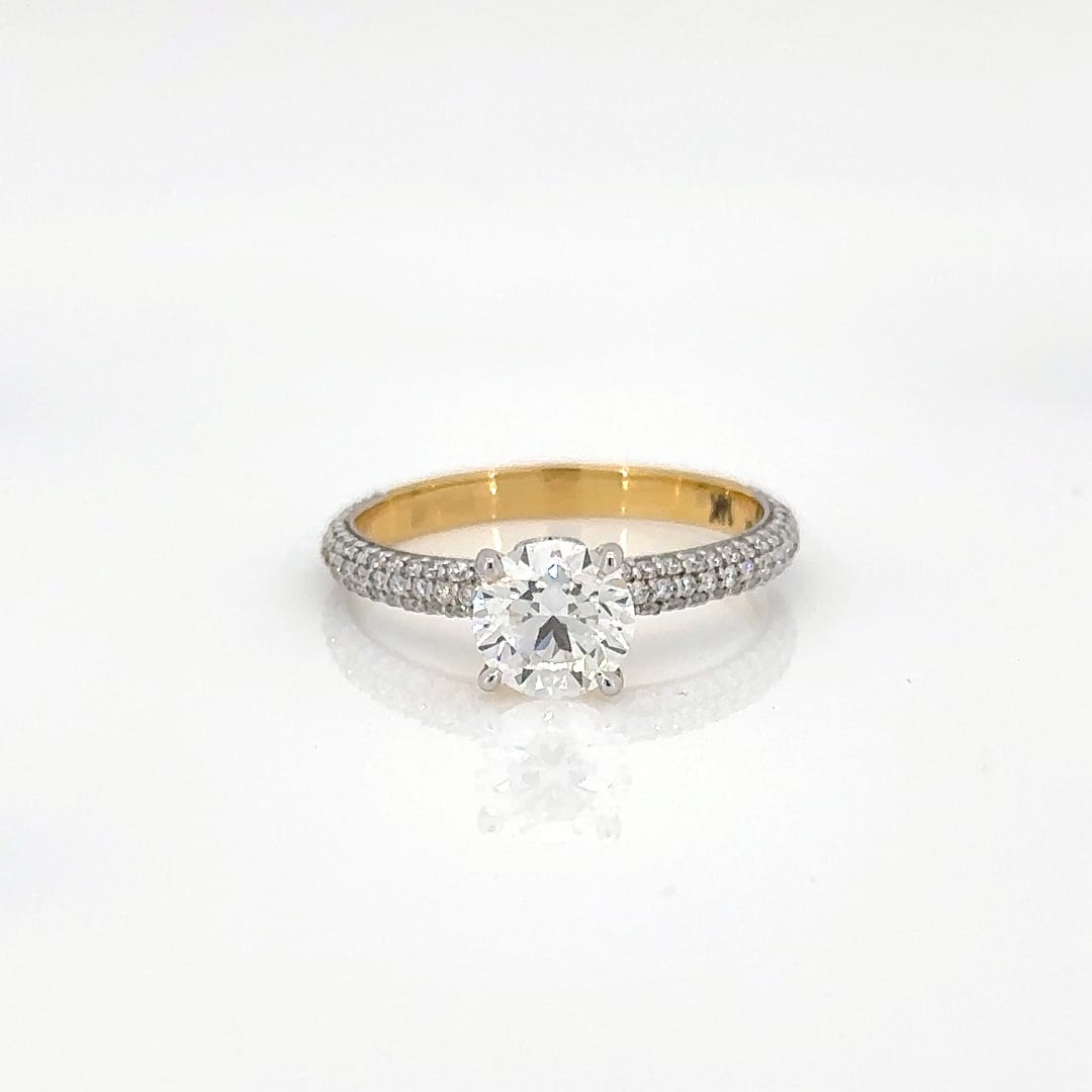 '14 Carat Gold - IGI Certified 1.08 Carat Lab Grown Diamond - Engagement Ring