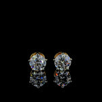 Load image into Gallery viewer, Ear Studs - 18 Carat Gold - IGI Certified 3.44 Carat Lab Grown Solitaires (1.72ct each)
