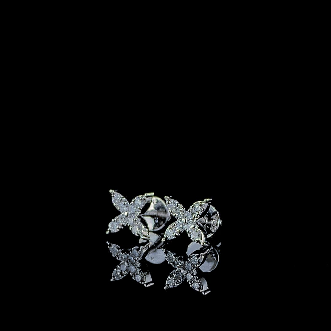 Earrings - 14 Carat Gold - IGI Certified 0.35 Carat Lab Grown Diamonds- VVS E Colour