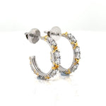 Load image into Gallery viewer, Hoop Earrings - 14 Carat Gold - IGI Certified 0.77 Carat Lab Grown Diamonds- VVS E Colour
