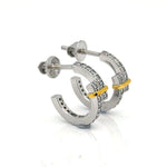 Load image into Gallery viewer, Hoop Earrings - 14 Carat Gold - IGI Certified 0.49 Carat Lab Grown Diamonds- VVS E Colour
