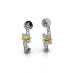 Load image into Gallery viewer, Hoop Earrings - 14 Carat Gold - IGI Certified 0.49 Carat Lab Grown Diamonds- VVS E Colour
