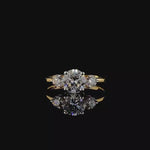 Load and play video in Gallery viewer, &#39;14 Carat Gold - IGI Certified 1.49 Carat Lab Grown Solitaires - Three Stone Ring - Engagement Ring
