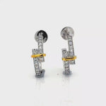 Load and play video in Gallery viewer, Hoop Earrings - 14 Carat Gold - IGI Certified 0.49 Carat Lab Grown Diamonds- VVS E Colour
