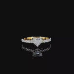 Load and play video in Gallery viewer, &#39;14 Carat Gold - IGI Certified 0.91 Carat Heart Shaped Lab Grown Diamond - Engagement Ring
