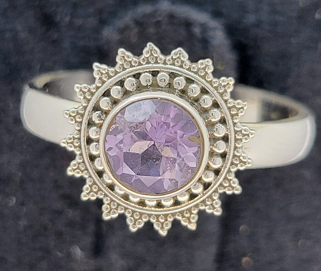 Amethyst Ring - 925 Sterling Silver