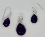 Load image into Gallery viewer, Amethyst 925 Sterling Silver Pendant and Earrings Set
