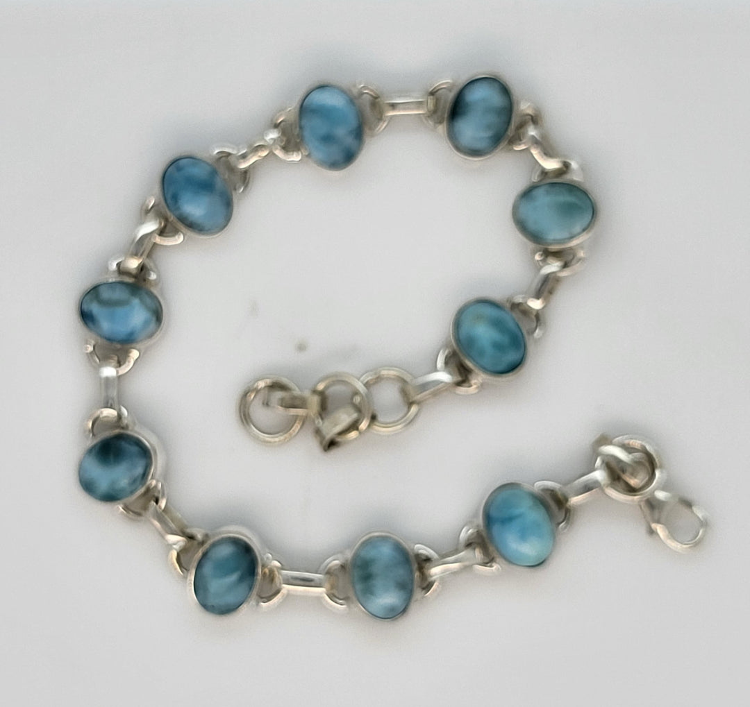 925 Sterling Silver Larimar Bracelet