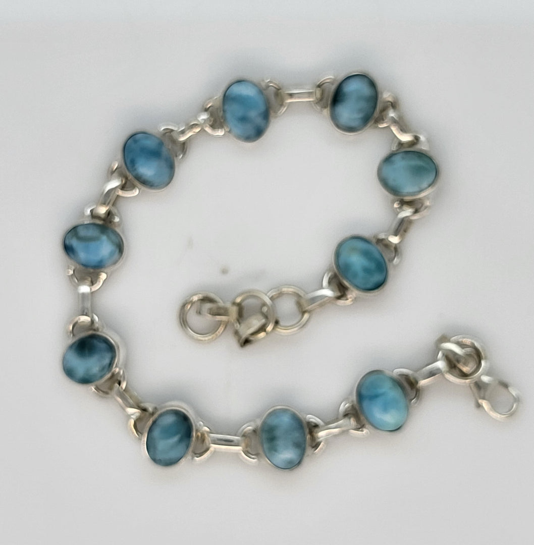 925 Sterling Silver Larimar Bracelet