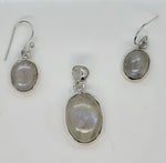 Load image into Gallery viewer, Smoky Quartz 925 Sterling Silver Pendant and Earrings Set
