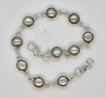 Load image into Gallery viewer, 925 Sterling Silver Pearl Bracelet
