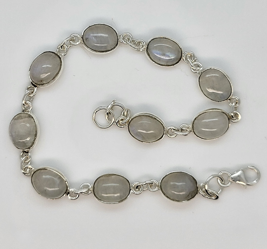 925 Sterling Silver Moonstone Bracelet