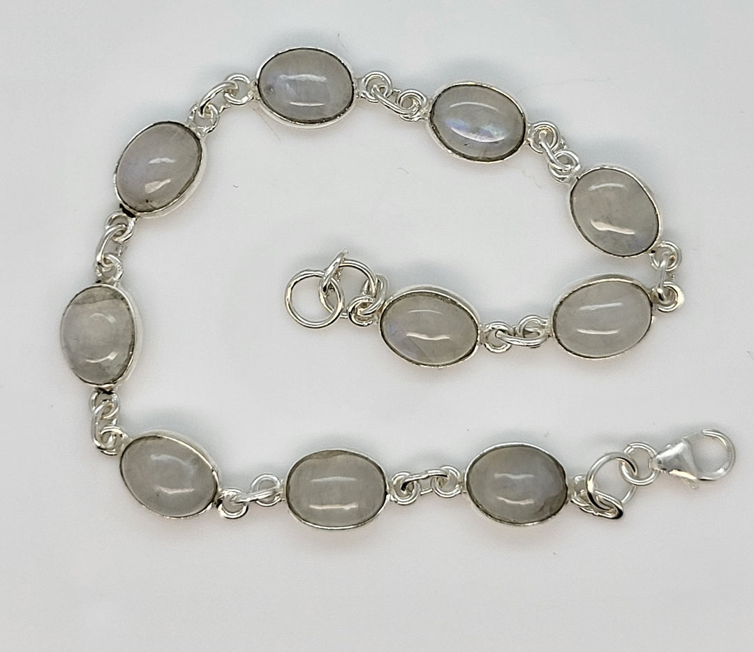 925 Sterling Silver Moonstone Bracelet