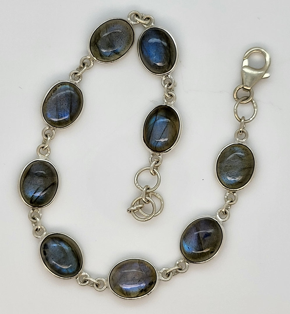 925 Sterling Silver Labradorite Bracelet