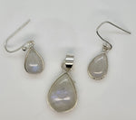 Load image into Gallery viewer, Moonstone 925 Sterling Silver Pendant and Earrings Set
