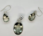 Load image into Gallery viewer, Peridot 925 Sterling Silver Pendant and Earrings Set
