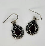 Load image into Gallery viewer, Garnet 925 Sterling Silver Earrings
