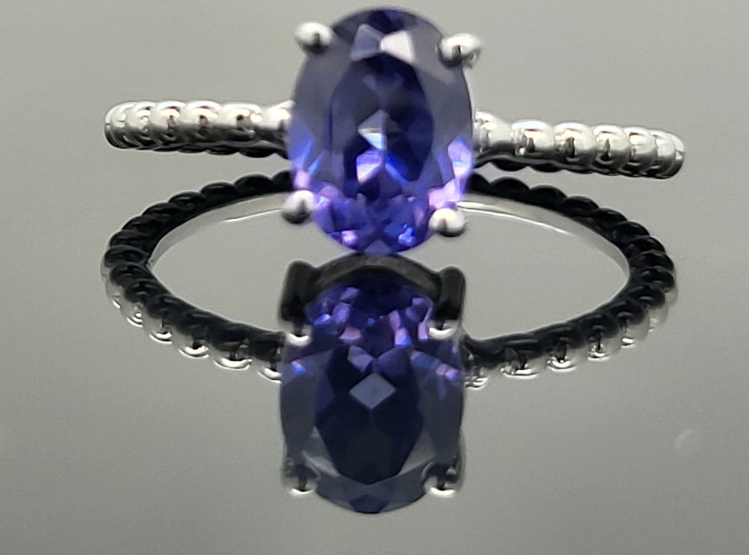 Amethyst Ring - 925 Sterling Silver