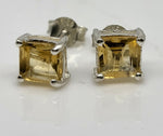 Load image into Gallery viewer, Yellow Citrine 925 Sterling Silver Earrings
