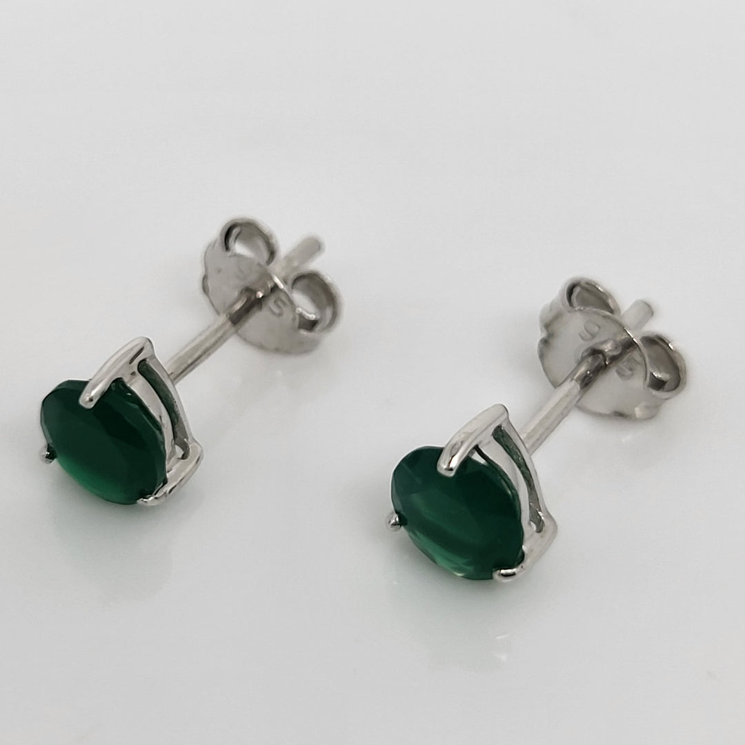 Emerald 925 Sterling Silver Earrings