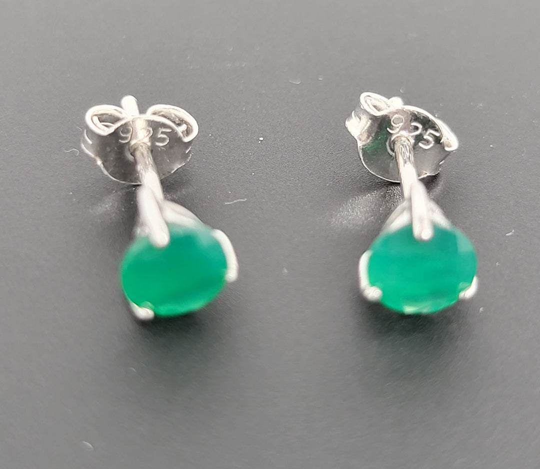 Emerald 925 Sterling Silver Earrings