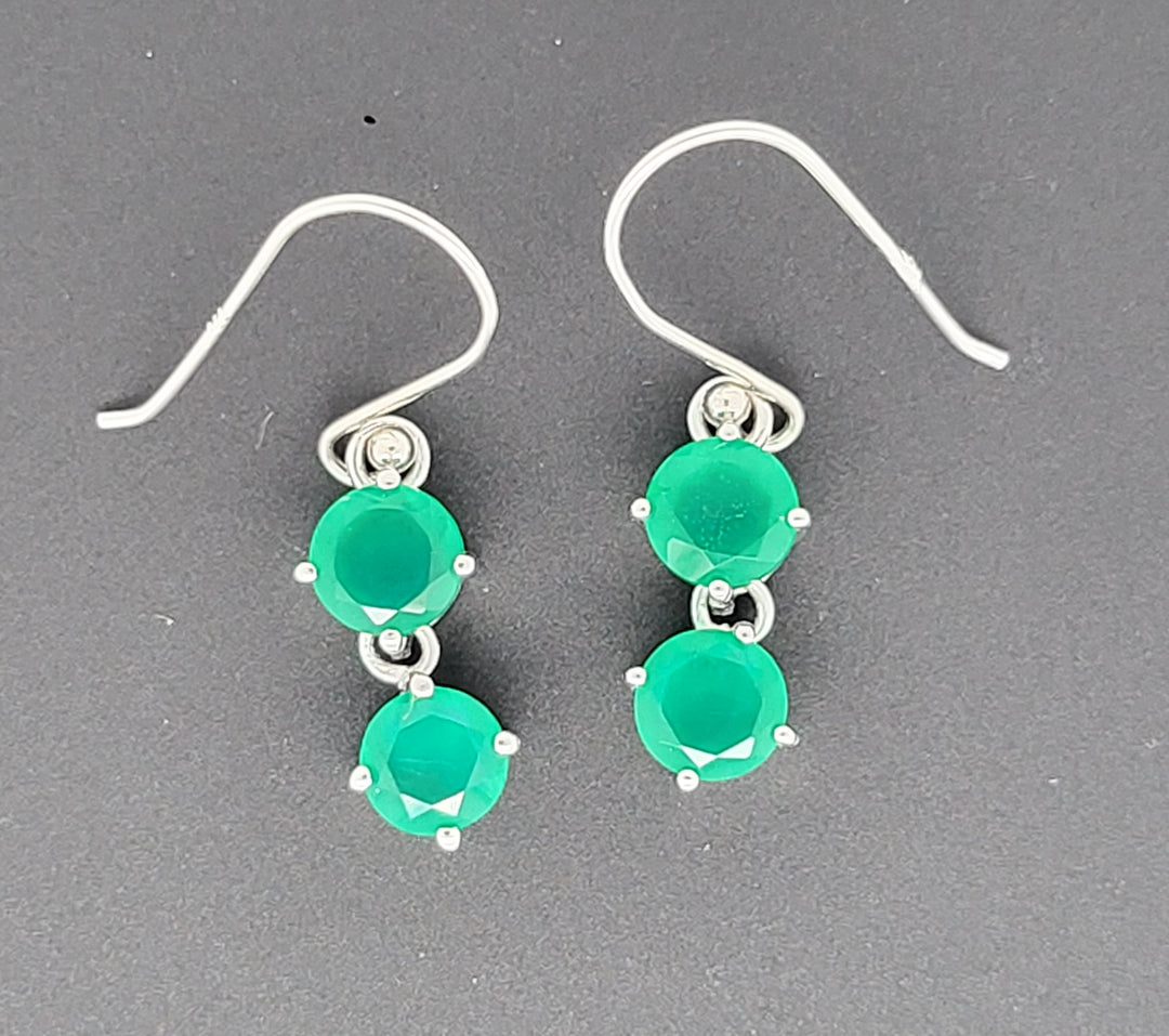 Emerald 925 Sterling Silver Earrings