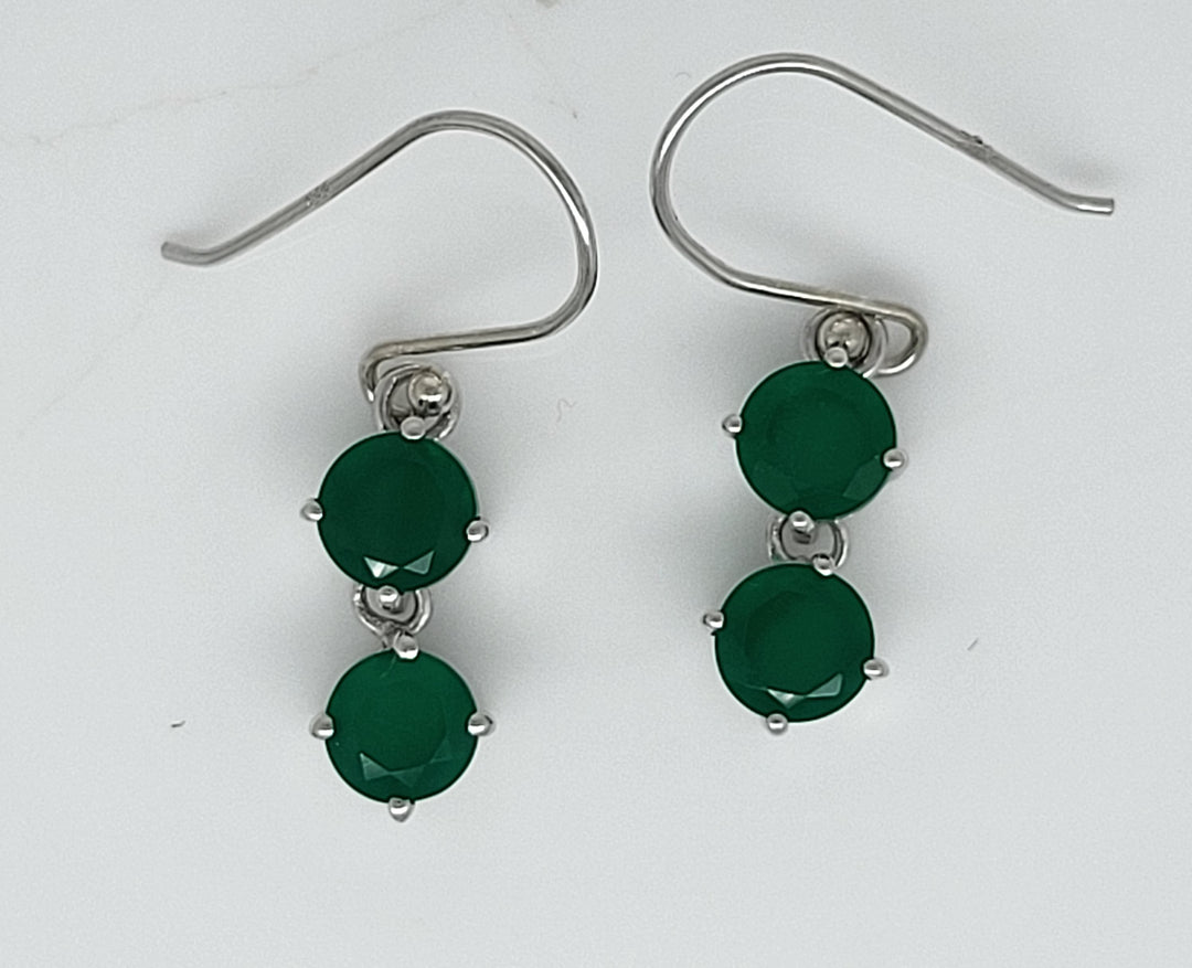 Emerald 925 Sterling Silver Earrings