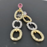 Load image into Gallery viewer, Ruby 925 Sterling Silver Earrings
