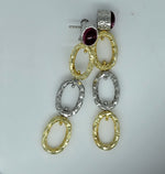 Load image into Gallery viewer, Ruby 925 Sterling Silver Earrings
