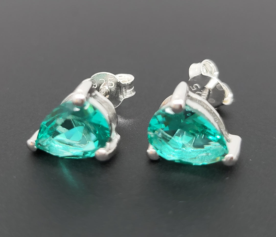 Emerald 925 Sterling Silver Earrings