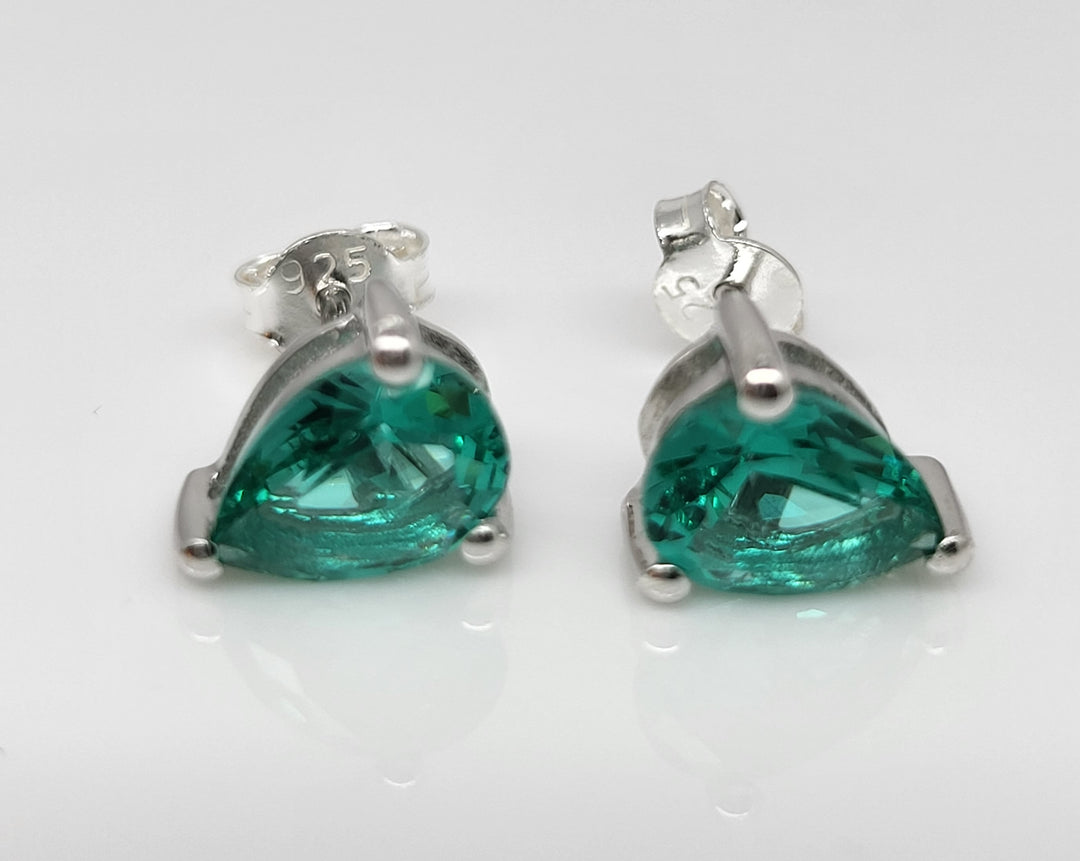 Emerald 925 Sterling Silver Earrings