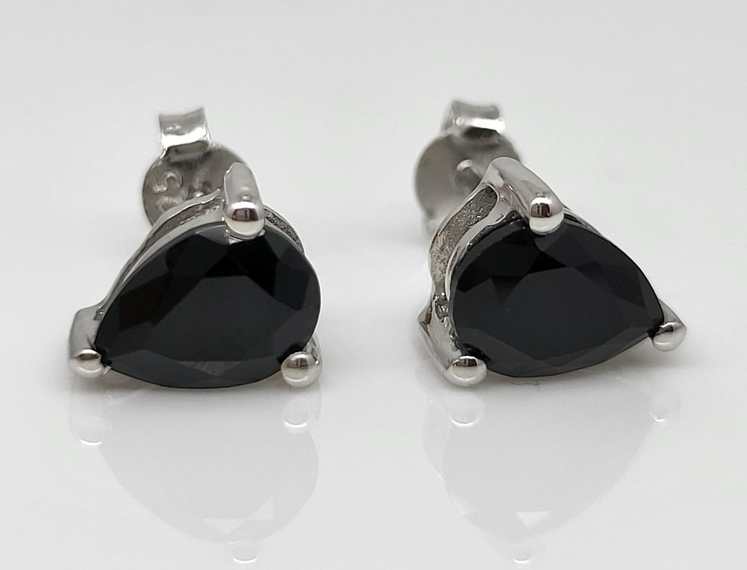 Black Spinel 925 Sterling Silver Earrings