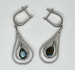 Load image into Gallery viewer, Blue Tourmaline 925 Sterling Silver Earrings
