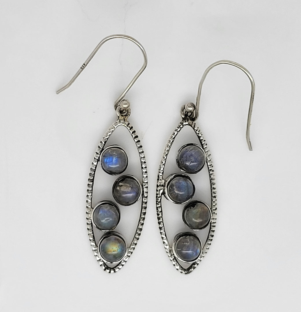 Labradorite 925 Sterling Silver Earrings