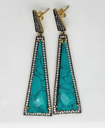 Load image into Gallery viewer, Turquoise 925 Sterling Silver Earrings
