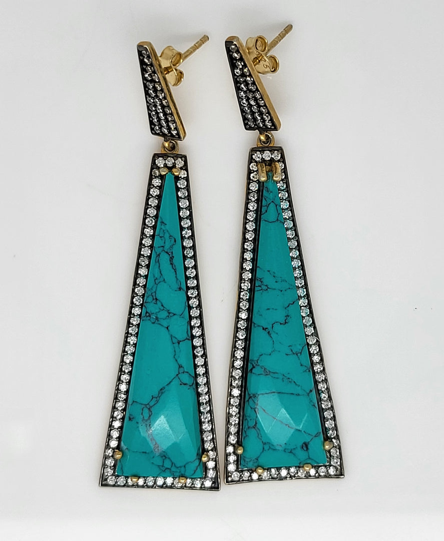 Turquoise 925 Sterling Silver Earrings